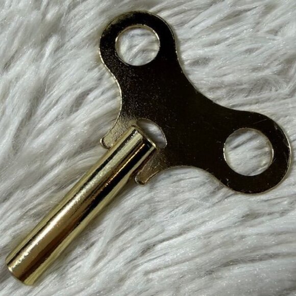 Vintage Wood Glass Brass Turnkey Pendulum Column Clock - Picture 12 of 13